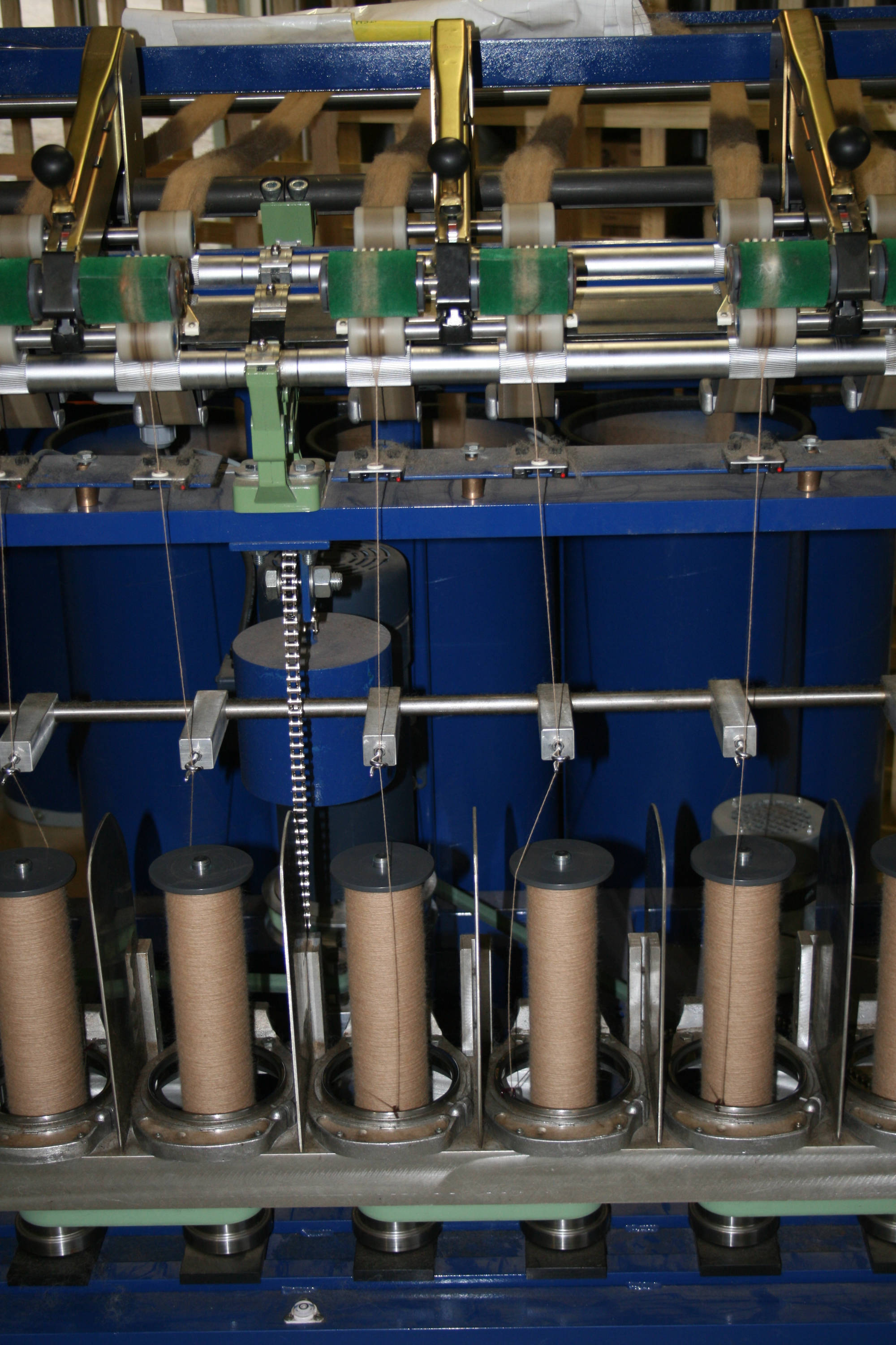 Fibre Naturally Spinning onto Bobbins